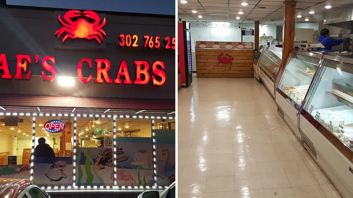 Crab legs served with seasoned sides.
