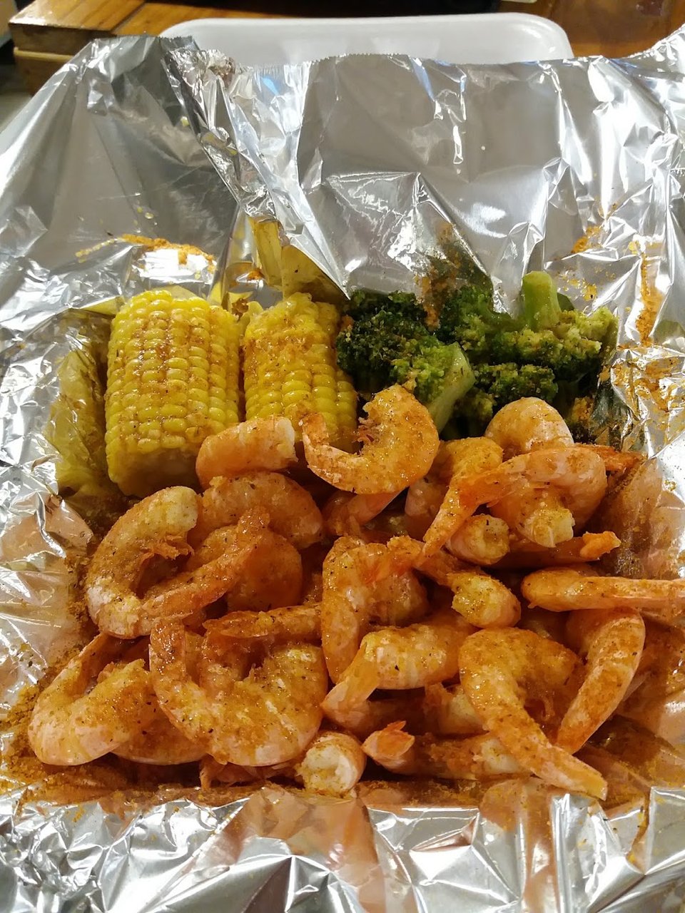 Menu board for takeout seafood specials.